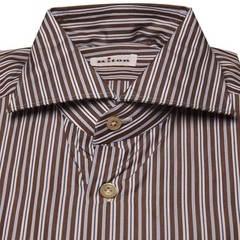 NEW KITON MULTICOLOR COTTON SHIRT US 16 – EU 41 MUL