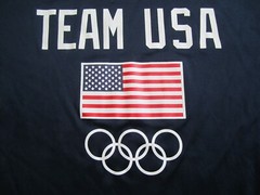 Adult Badger Sport TEAM USA Olympics SS Athletic Shirt Sz M FREE SHIPPING