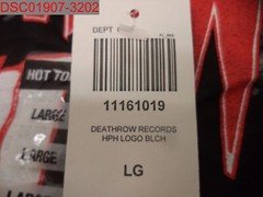 Hot Topics x Death Row Records Adult Black Bleach Wash Logo T-Shirt L 1161019