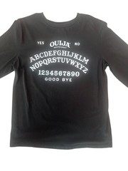 Black Ouija Board Graphic T-Shirt – Youth Size 10/12 – Mystifying Oracle Design