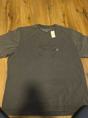 Aéropostale Men’s Gray Solid Logo Cotton Jersey Crew Neck T-Shirt M