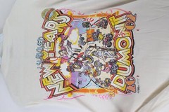 Vtg Y2K 2002 Streetwear Mens XL Thrashed Dumont New Years Fire Flames T-Shirt