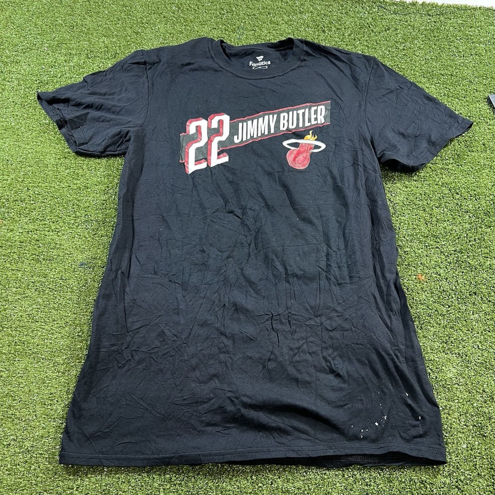 Miami Heat Jimmy Butler #22 Short Sleeve Shirt Black Fanatics Men’s M NWOT