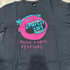 Athfest Music Arts Festival 2019 Black Graphic Summer Rock T Shirt Mens Large