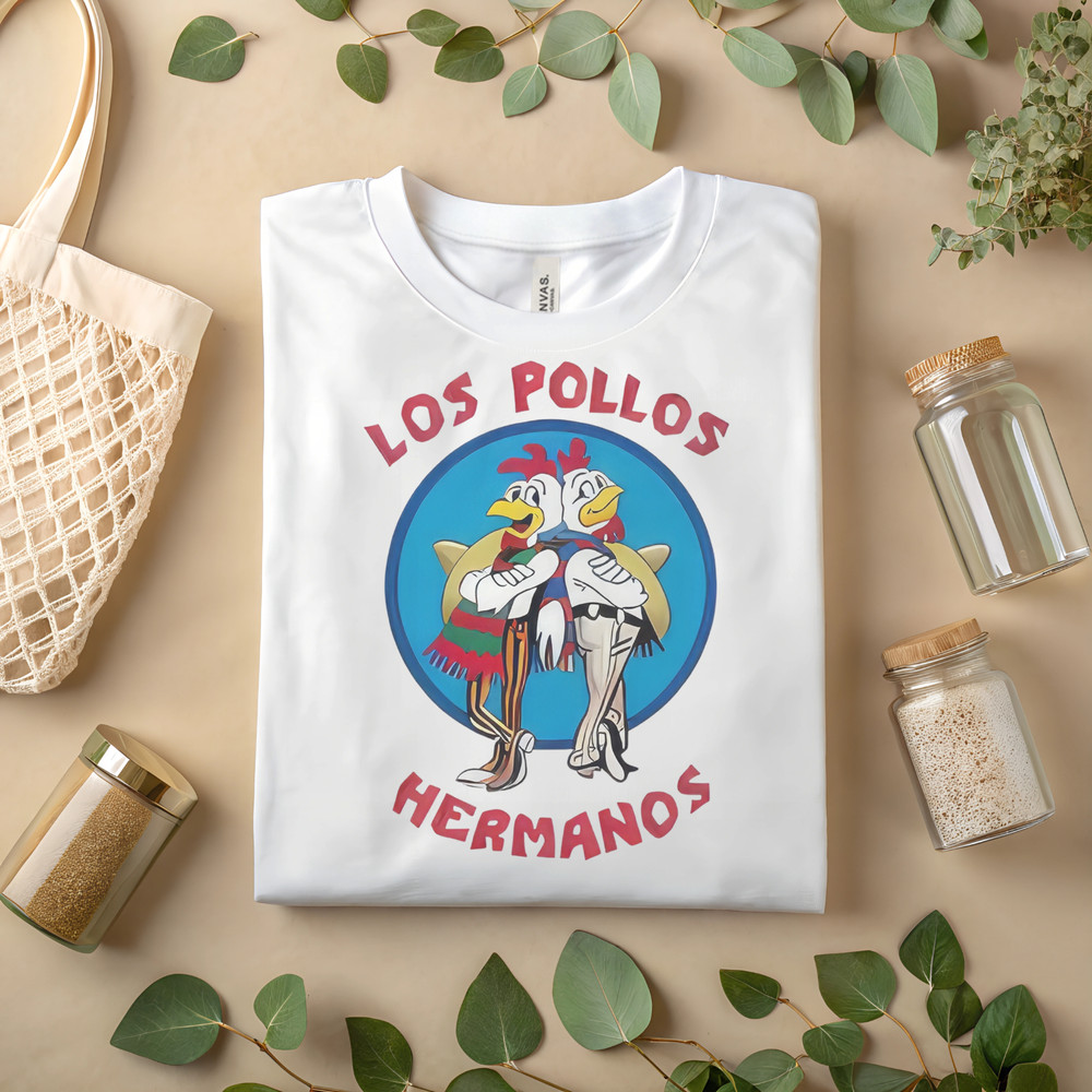 Los Pollos HermanosFunny Cartoon Chicken Brothers Mexican Style Graphic Tee A192