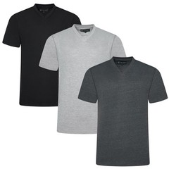 Kam 3 pack v neck t shirts 2xl,3xl,4xl,5x,6xl,7xl,8xl
