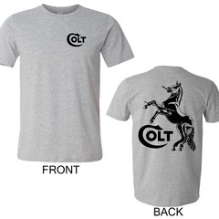 Colt Horse Guns Firearms Men’s Grey T-Shirt Size S to 5XL