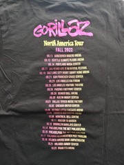 Gorillaz North America Tour Fall 2022 Concert T-Shirt – Size Large / L
