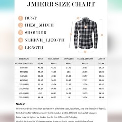 JMIERR Men’s Flannel Shirt size L Long Sleeve Button-Down Plaid Black Cotton
