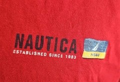 Vintage Nautica Long Sleeve Shirt Men’s Size L Red Nautical Flags Made In Canada