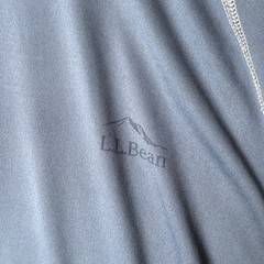 LL Bean Mens Slightly Fitted Base Layer Shirt Size XXL Reg Blue Stretch Hiking