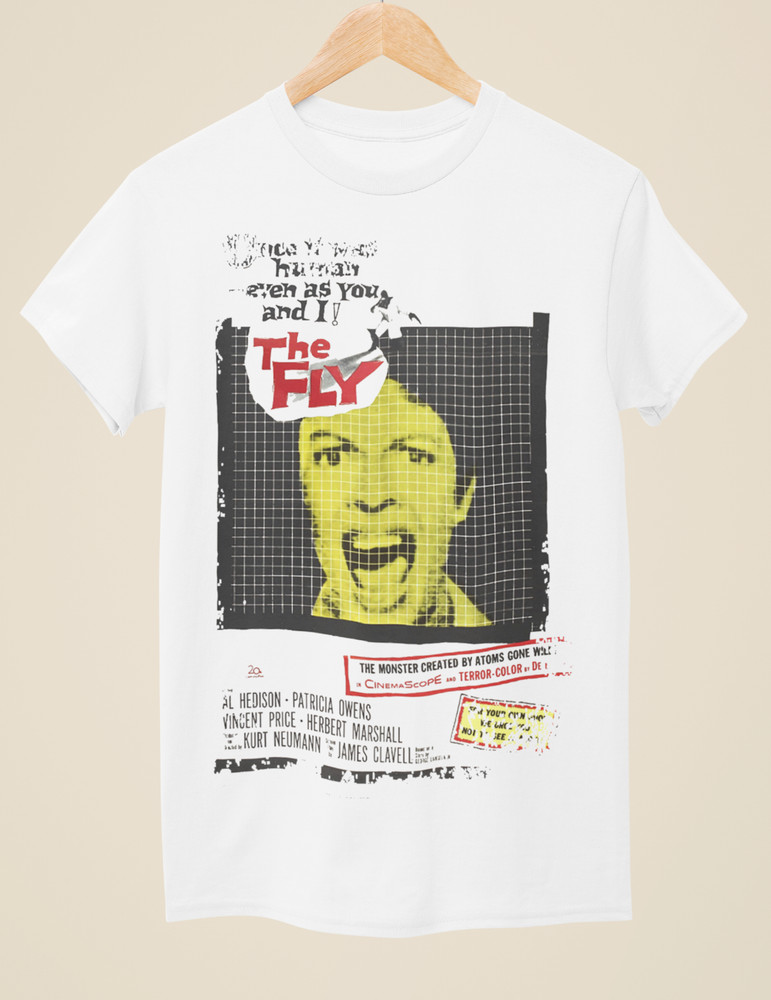 The Fly (1958) – Movie Poster Inspired Unisex White T-Shirt