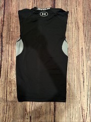 Mens Under Armour Heat Gear Black Grey Sleeveless Compression Size Small