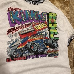 1995 Eldora Speedway Kings Royal Racing T-Shirt Featuring Bold Front and Back XL