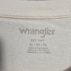 Wrangler Cowboys Shirt Men XL White Cowboy Horse Classic Western Casual Logo NWT