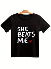 Funny I Do Beat Him Graphic T-Shirt Unisex Oversized Relaxed Crew Neck Short√