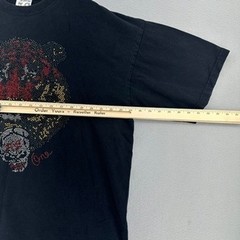 Y2K All Gravity AG The Natural Force The Chosen One Black Rhinestone Tiger Tee L