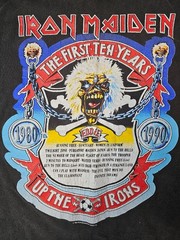 Iron Maiden Vintage T-Shirt The First Ten Years XL 1990