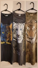 VINTAGE BIG CAT T SHIRT LOT x3 TIGER PANTHER MOUNTAIN OUTDOOR LIFE ANIMAL PLANET
