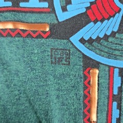 Vintage 1989 (JFS) Southwestern Art Deco Metallic Single Stitch T-Shirt XXL VTG