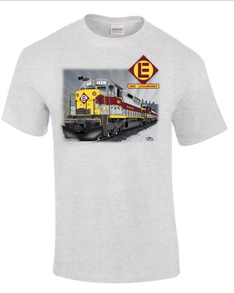 Erie Lackawanna SDP45 Train Authentic Railroad T-Shirt by Daylight Sales – Sz M