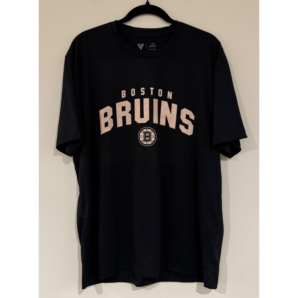 Levelwear Boston Bruins Black NHL Hockey Graphic Performance T-Shirt Mens L
