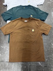 Lot Of 7 Carhartt Pocket T-Shirts Mens Large Loose Fit Mixed Colors Workwear