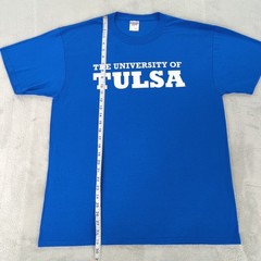 The University of Tulsa T Shirt Jerzees Dri-Power Blue Short Sleeve Men Large