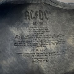AC/DC Back In Black Tour 1980 Tie Dye Band T-Shirt Mens Rock Graphic Tee Size L