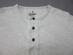 Pendleton Henley Shirt Mens 2XL Gray Long Sleeve 3 Button Knit Casual