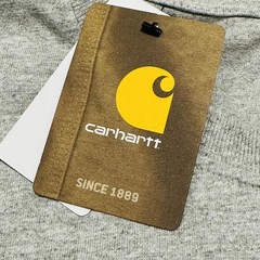 CARHARTT Shirt Men’s L Gray Long Sleeve Original Fit Logo Graphic Tee K231