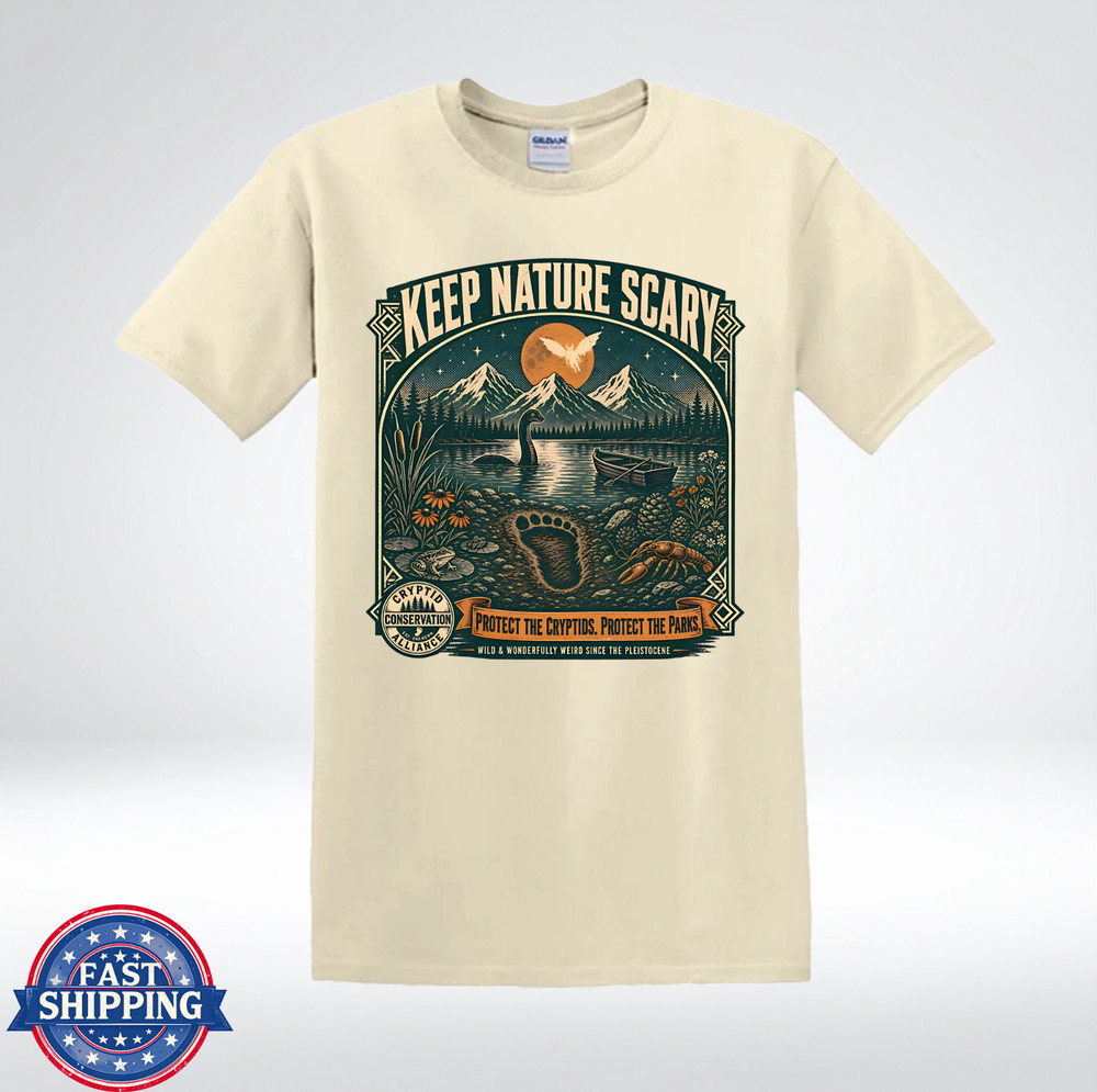 Keep Nature Scary Protect the Cryptids Protect the Parks Vintage T-Shirt