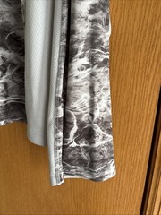Habit Solar Factor Mens Sz M Long Sleeve UPF 40 Shirt Gray White Fishing