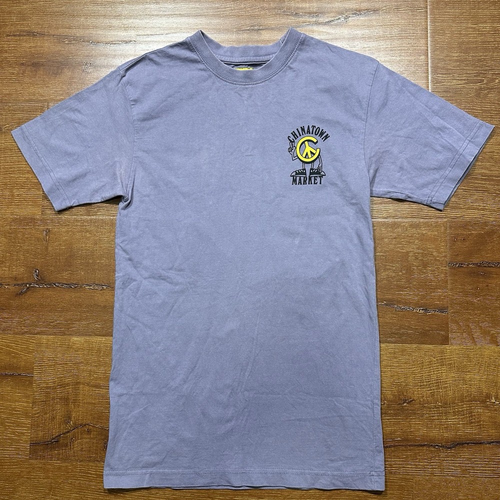 Chinatown Market T Shirt Mens S Pale Purple Short Sleeve Peace Sign City Modern