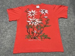 Vintage Medium Everything Australian Flannel Flower Red Shirt Cotton