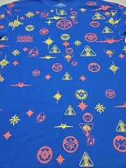 Captain Marvel All Over Print Blue T-Shirt Shirt Men’s Size Medium