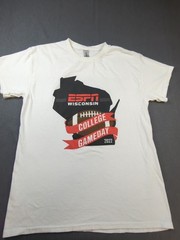 Gildan Heavy Cotton ESPN Wisconsin College Game Day 2022 T-shirt White M M SS