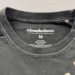 Nickelodeon 90s Characters Bleach Wash Long Sleeve Shirt Mens Sz M Black Rugrats