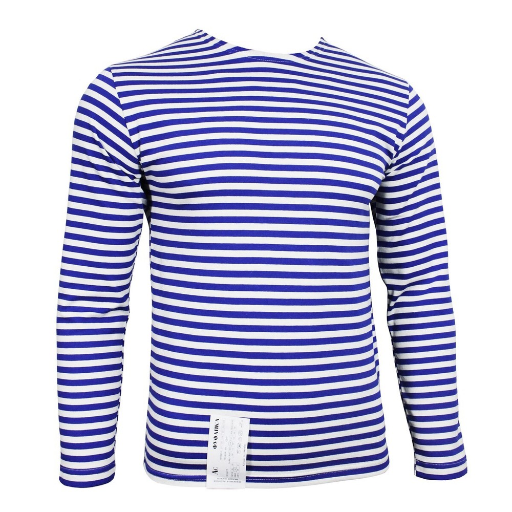 Genuine Russian Paratrooper Telnyashka – 100% Cotton Striped Army Long Sleeved
