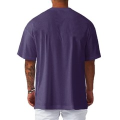 Plain Oversize Loose Short Sleeve T-shirts Gym Fitness Bodybuilding Shirts Mesh