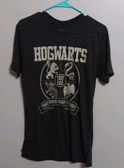 Hogwarts Harry Potter Men’s Size M Charcoal Short Sleeve Graphic T-Shirt