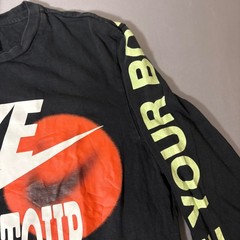 Nike Long Sleeve Shirt Mens Medium Black World Tour Graphic Move Your Body