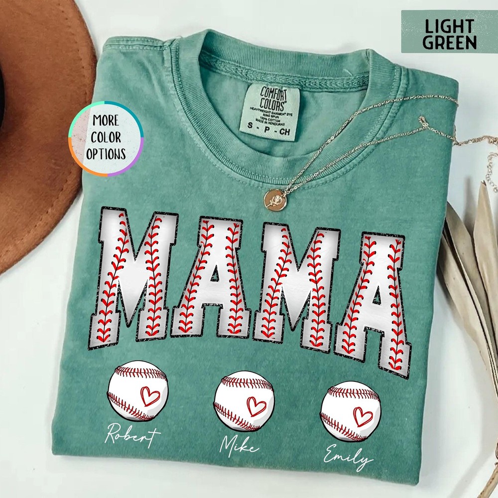 Comfort Colors Custom Baseball Mama T-Shirt Baseball Mom Shirt Baseball Mama