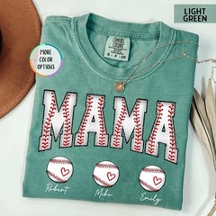 Comfort Colors Custom Baseball Mama T-Shirt Baseball Mom Shirt Baseball Mama