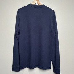 Duluth 40 Grit Henley Thermal Shirt S Standard Fit Untucked Length Blue