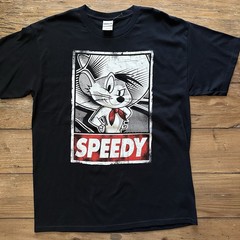 Speedy Gonzales Shirt Mens Large Black Looney Tunes Graphic Tee Gildan Y2K Style