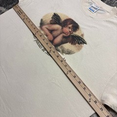 Vintage Art Shirt Mens XL 90s Raphael Sistine Madonna Cherub Angel Jesus God