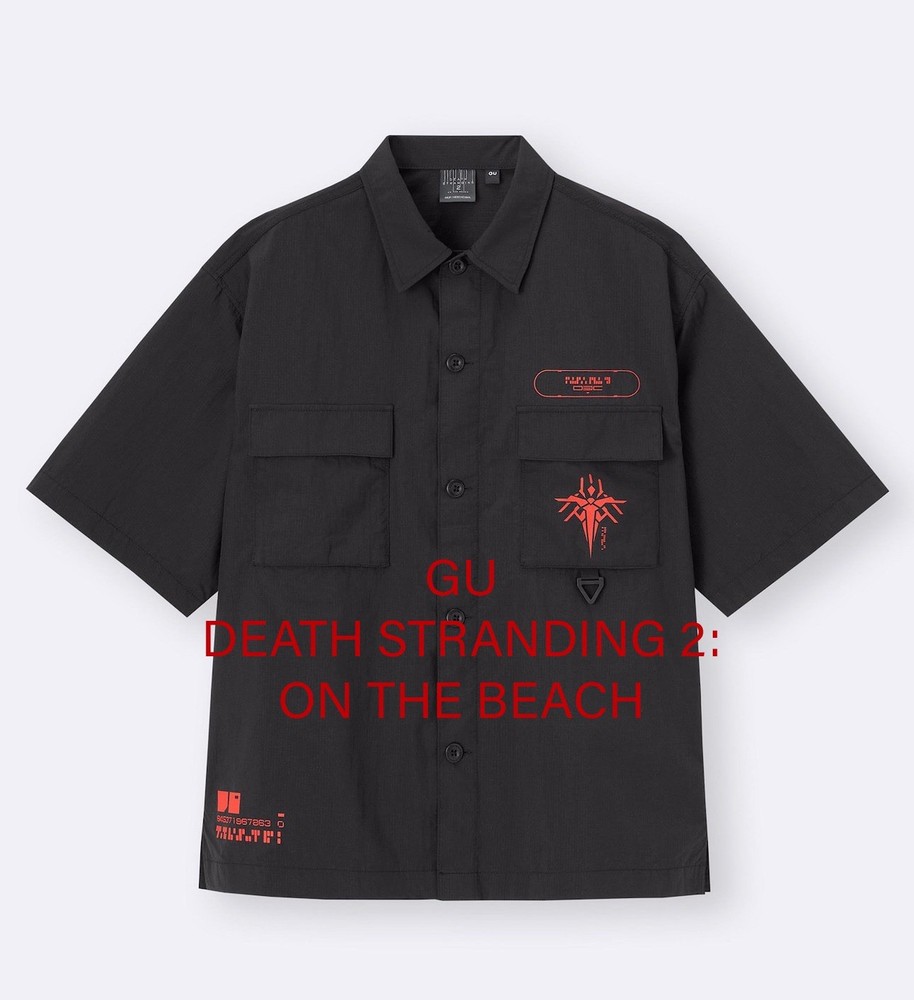 GU Death Stranding 2 On The Beach Nylon Double Pocket Shirt Small Size
