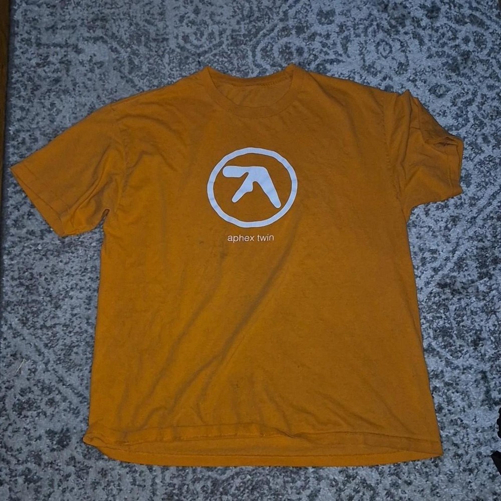 90s Aphex Twin rare design Gold T shirt Classic style Men Women NH18989