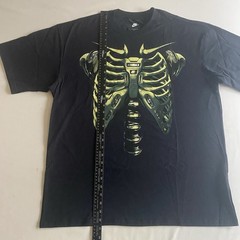 Nike Air Max 90 Ribcage Shirt Men L Loose Short Fit Skeleton Grunge Logo Punk